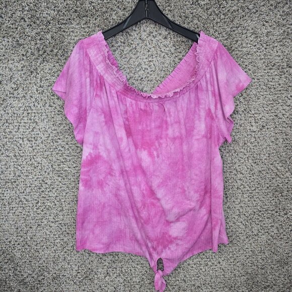 Lane Bryant Tops - Lane Bryant Top Womens Plus 22/24 Purple Off The Shoulder‎ Blouse Casual Ladies
